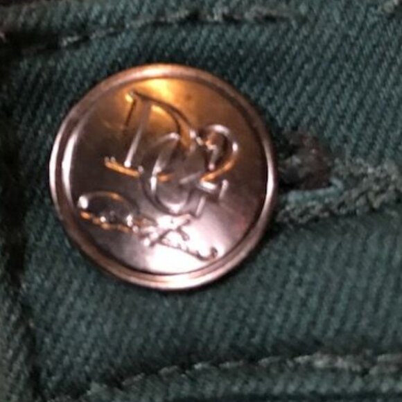 NWOT DG2 Teal Front Slit Center Seamed Stretch Cotton Blend Bootcut Jean - Picture 7 of 10